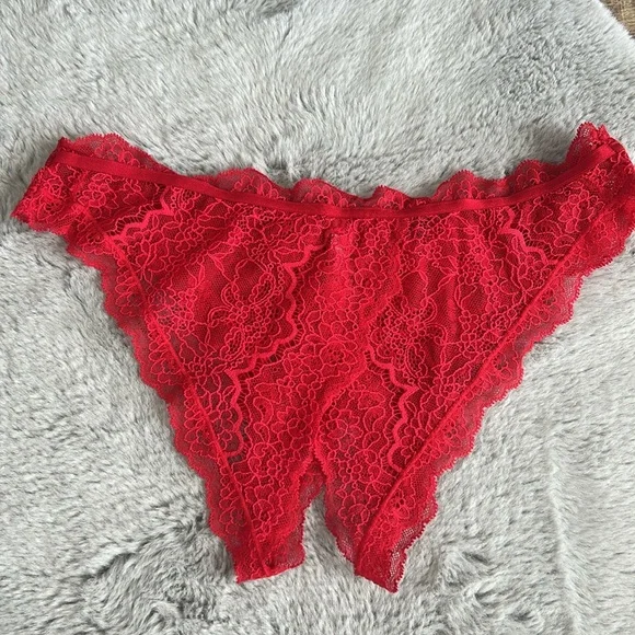 Victoria's Secret Dream Angels Lace Crotchless Cheekini Panty M - Picture 8 of 8